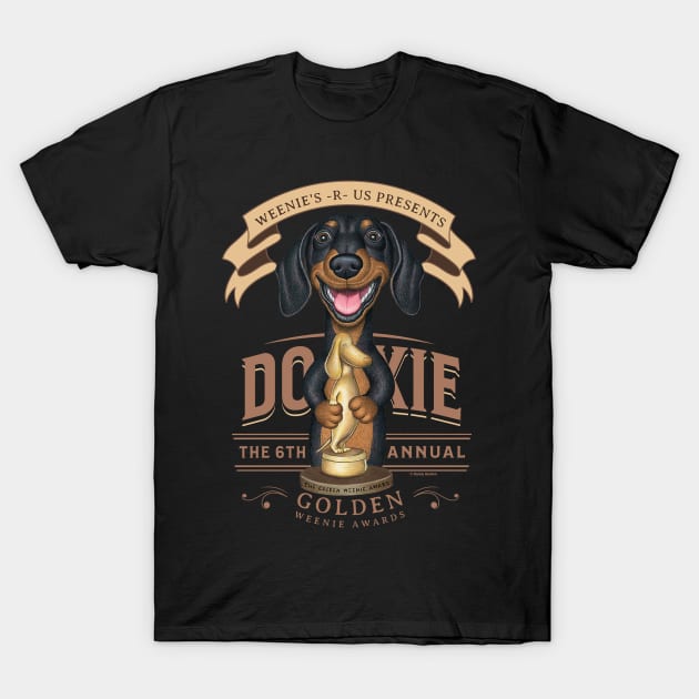 Funny Cute Doxie Dachshund Weenie Dog T-Shirt by Danny Gordon Art